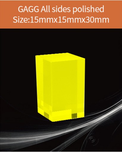 GAGG Ce scintillation crystal, GAGG Ce crystal, GAGG scintillator, Ce:Gd3Al2Ga3O12 crystal, 15x15x30mm