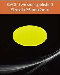 GAGG Ce scintillation crystal, GAGG Ce crystal, GAGG scintillator, Ce:Gd3Al2Ga3O12 crystal, dia.25x2mm