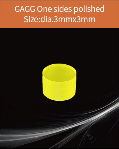 GAGG Ce scintillation crystal, GAGG Ce crystal, GAGG scintillator, Ce:Gd3Al2Ga3O12 crystal, dia.3x3mm