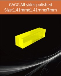 GAGG Ce scintillation crystal, GAGG Ce crystal, GAGG scintillator, Ce:Gd3Al2Ga3O12 crystal, 1.41x1.41x7mm