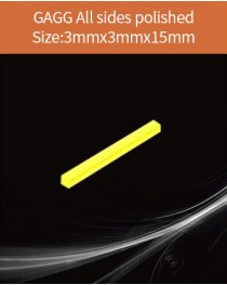 GAGG Ce scintillation crystal, GAGG Ce crystal, GAGG scintillator, Ce:Gd3Al2Ga3O12 crystal, 3x3x15mm