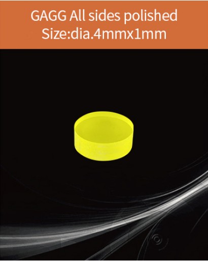 GAGG Ce scintillation crystal, GAGG Ce crystal, GAGG scintillator, Ce:Gd3Al2Ga3O12 crystal, dia.4x1mm