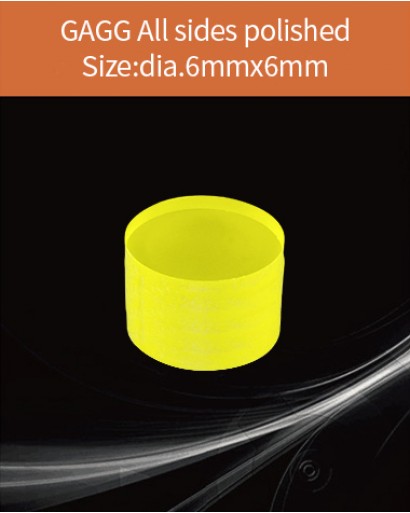 GAGG Ce scintillation crystal, GAGG Ce crystal, GAGG scintillator, Ce:Gd3Al2Ga3O12 crystal, dia.6x6mm