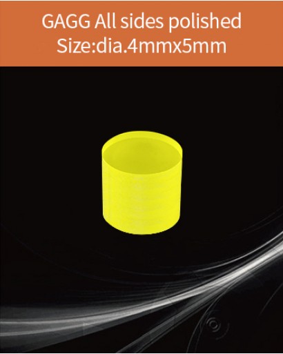 GAGG Ce scintillation crystal, GAGG Ce crystal, GAGG scintillator, Ce:Gd3Al2Ga3O12 crystal, dia.4x5mm