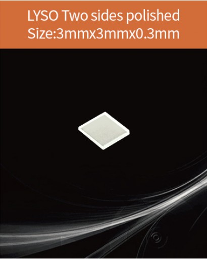 LYSO Ce scintilltion crystal, Cerium doped Lutetium Yttrium Silicate scintillation crystal, LYSO Ce scintillator crystal, 3x3x0.3mm