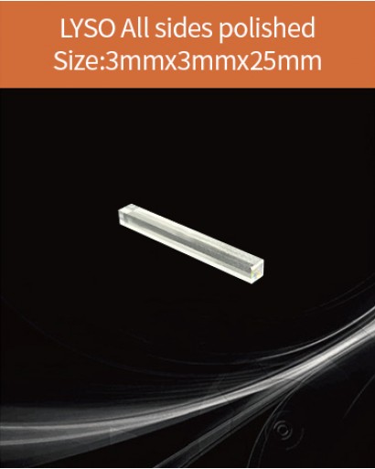 LYSO Ce scintilltion crystal, Cerium doped Lutetium Yttrium Silicate scintillation crystal, LYSO Ce scintillator crystal, 3x3x25mm