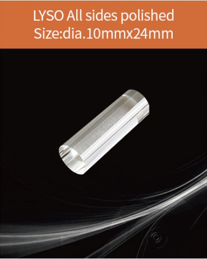 LYSO Ce scintilltion crystal, Cerium doped Lutetium Yttrium Silicate scintillation crystal, LYSO Ce scintillator crystal, dia.10x24mm