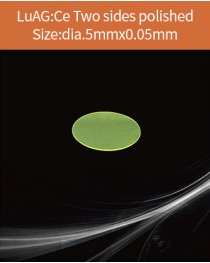 LuAG(Ce) crystal,Cerium doped Lutetium Acid Garnet scintillator,LuAG(Ce) Cerium doped Lutetium Acid Garnet scintillation crystal material,dia.5x0.05mm