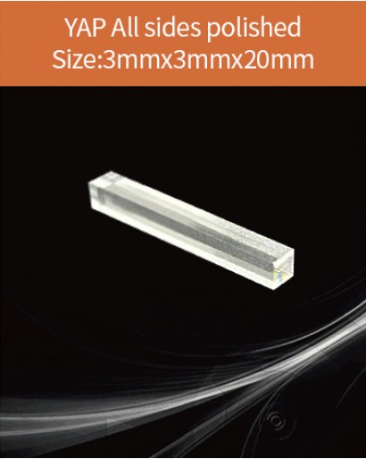 YAP Ce scintillator, YAP Ce crystal, Ce doped YAP scintillation crystal, Scintillation YAP Ce, YAP:Ce  3x3x20mm