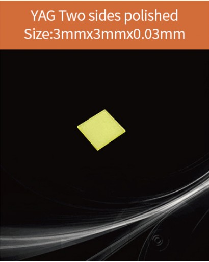 YAG Ce scintillator, YAG Ce crystal, Ce doped YAG scintillator, Scintillation YAG Ce, YAG Ce  3x3x0.03mm