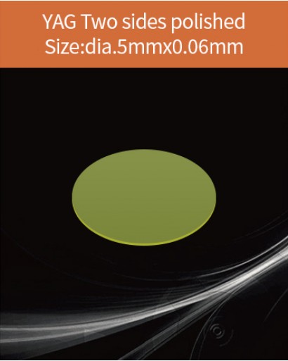 YAG Ce scintillator, YAG Ce crystal, Ce doped YAG scintillator, Scintillation YAG Ce, YAG Ce diameter 5x0.06mm both sides polished
